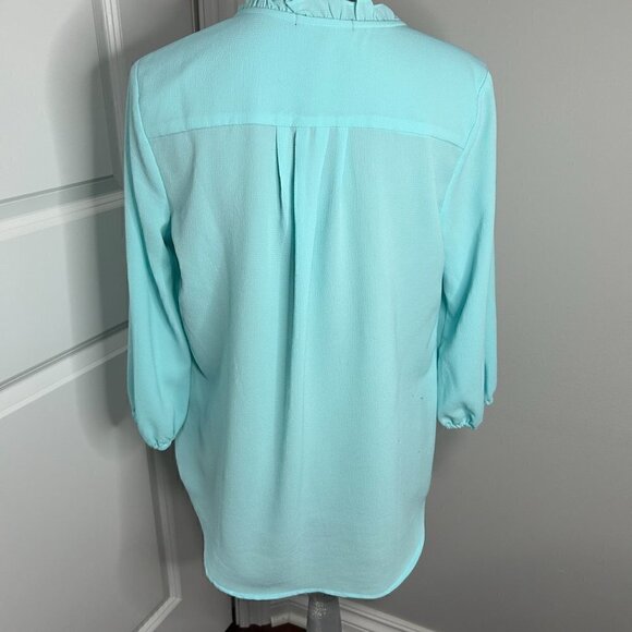 Gibsonlook Tulip Split Neck Top Size S Color Mint Ice NWOT - Picture 3 of 3